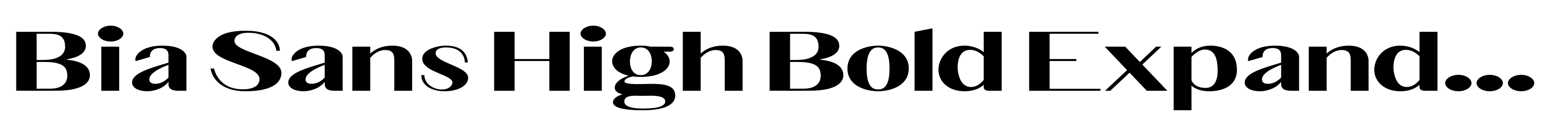 Bia Sans High Bold Expanded